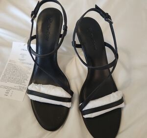 The Drop Black Dragon Black Strappy Heels